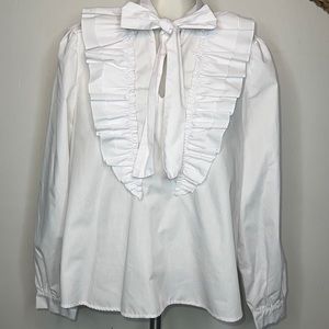 LIKE NEW Bow Tie Neck Blouse - Medium